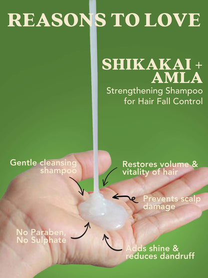 Strengthening Shampoo & Conditioner Combo with SHIKAKAI + AMLA