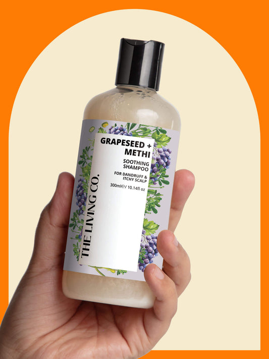 Soothing Shampoo with GRAPESEED + METHI for Dandruff & Itchy Scalp - 300ml