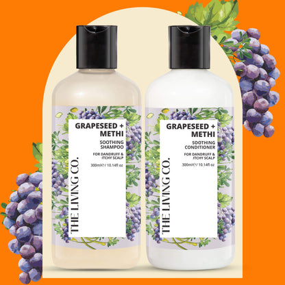 Soothing Shampoo & Conditioner Combo with GRAPESEED + METHI