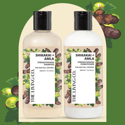 Strengthening Shampoo & Conditioner Combo with SHIKAKAI + AMLA