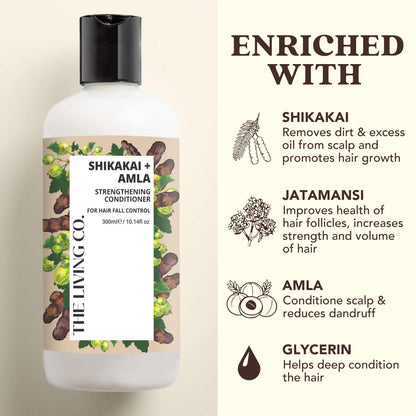 Strengthening Conditioner with SHIKAKAI + AMLA for Hair Fall Control - 300ml