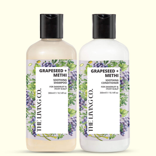 Soothing Shampoo & Conditioner Combo with GRAPESEED + METHI