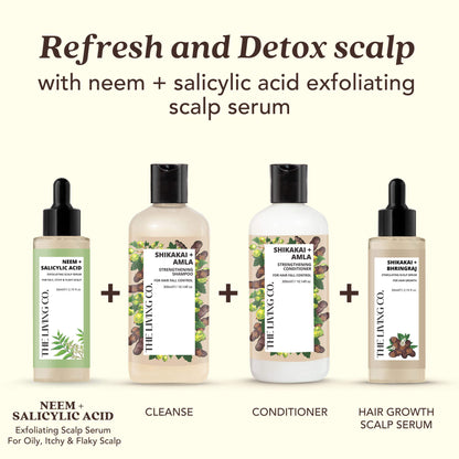 NEEM + SALICYLIC ACID Exfoliating Scalp Serum for Oily, Itchy & Flaky Scalp - 65ml